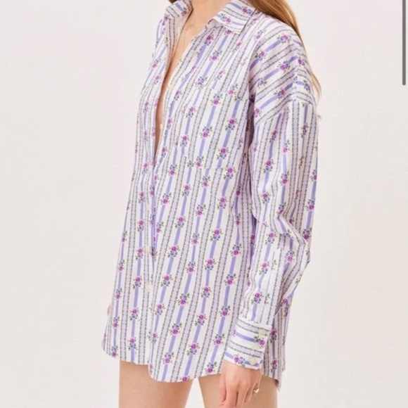 For Love and Lemons Dahlia Floral Top | Sz S - Picture 1 of 6